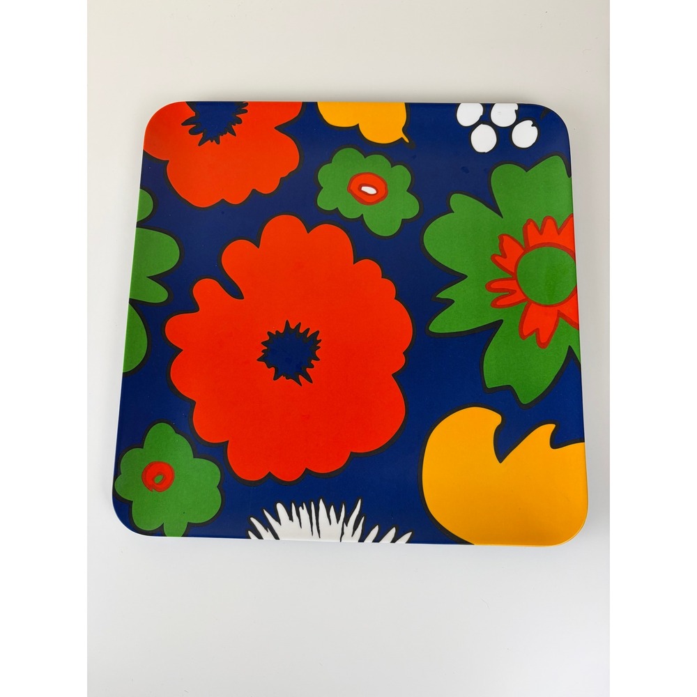 Marimekko Kukkatori Floral Serving Tray Target Melamine Square Colorful 2016